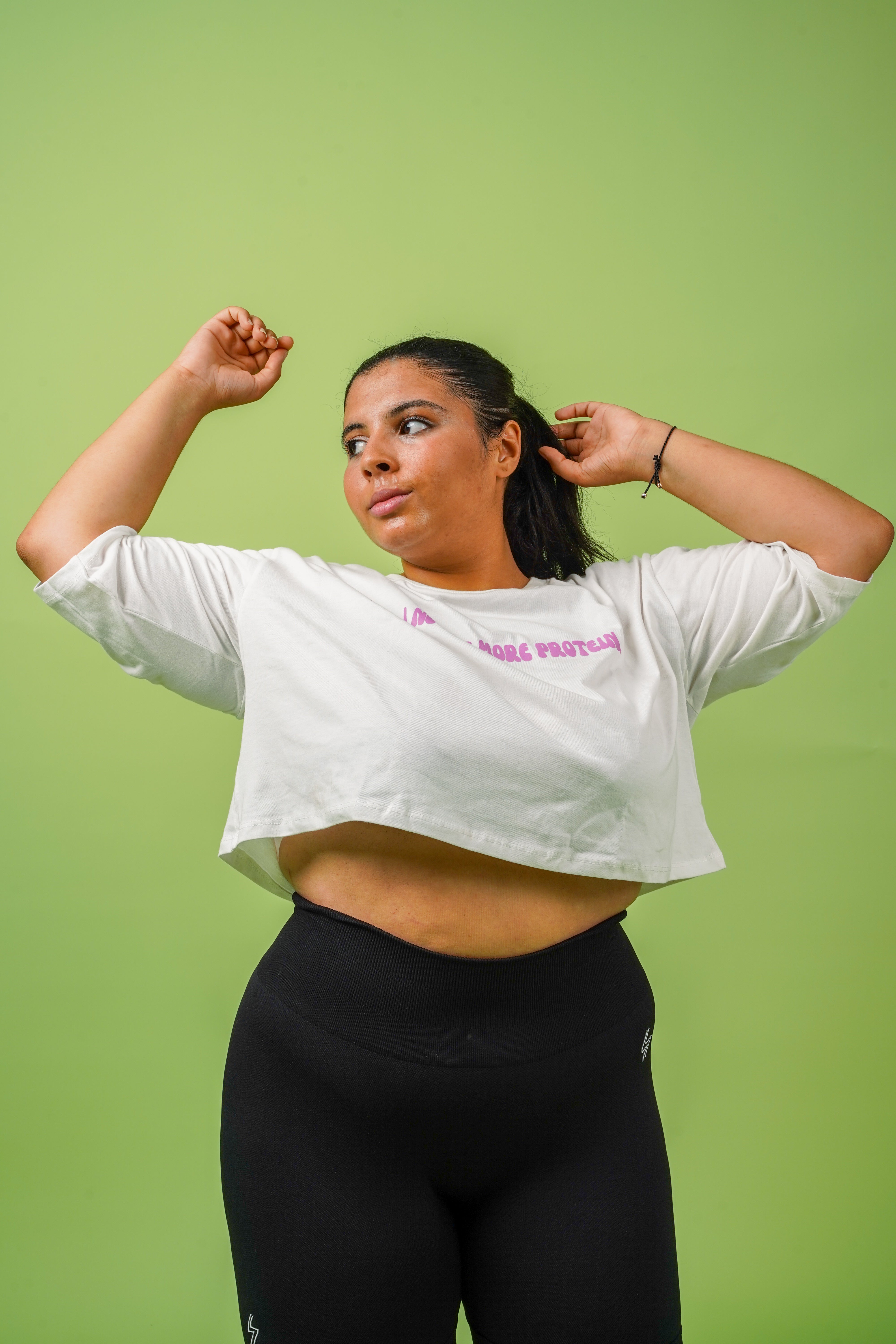 CROPPED TEE - ALL I NEED IS MORE PROTEIN