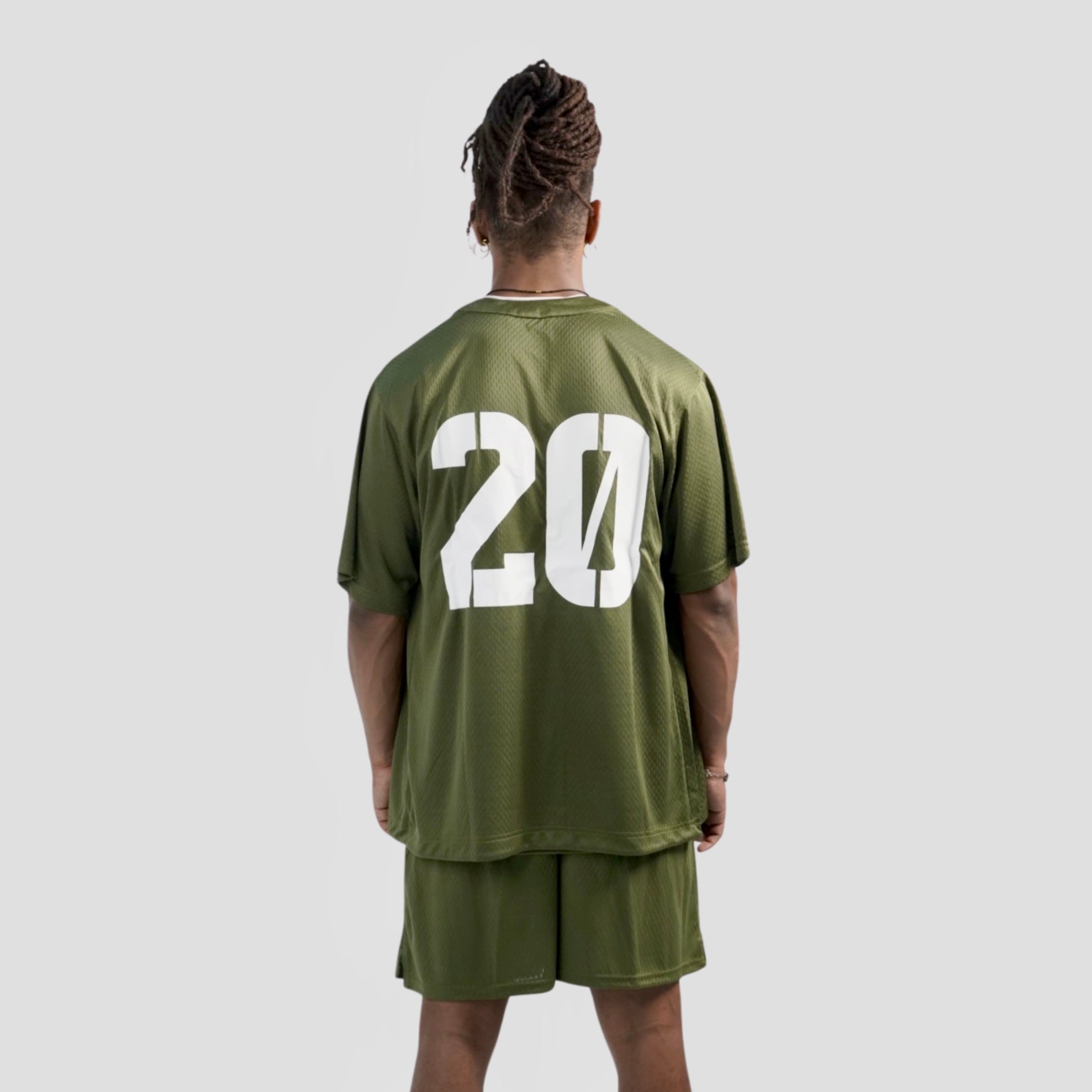 VARSITY MESH JERSEY GREEN ARMY