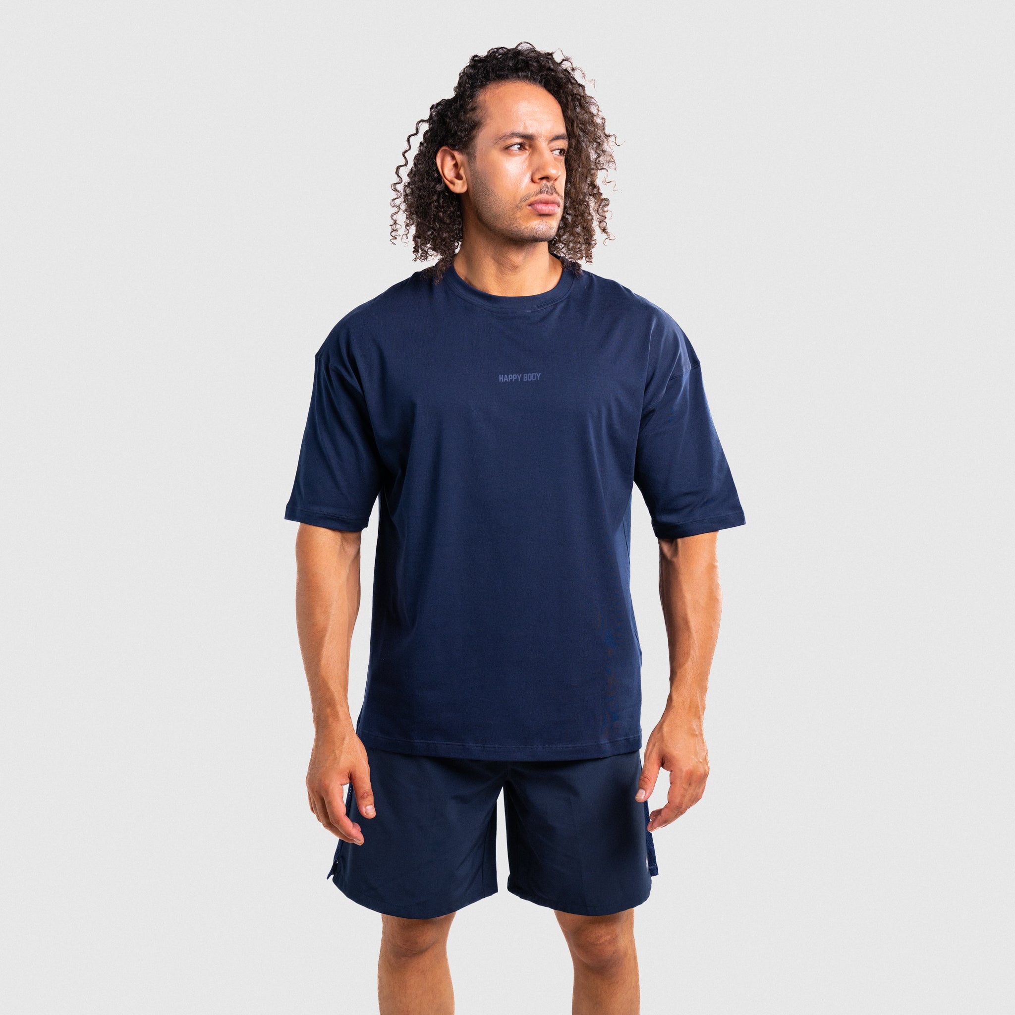 ICONIC OVERSIZED T-SHIRT BLUE NAVY