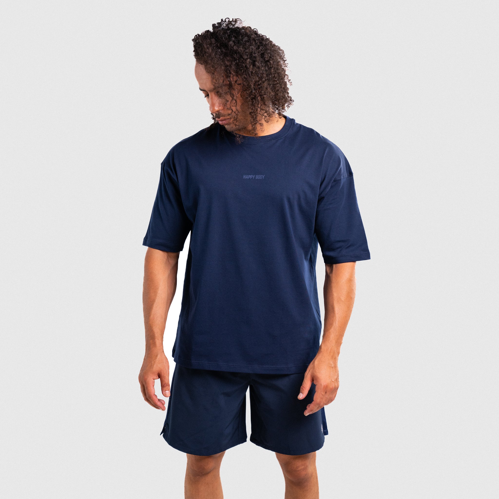 ICONIC OVERSIZED T-SHIRT BLUE NAVY